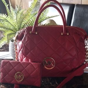 Michael Kors Fulton Quilted Leather Wallet & Bag